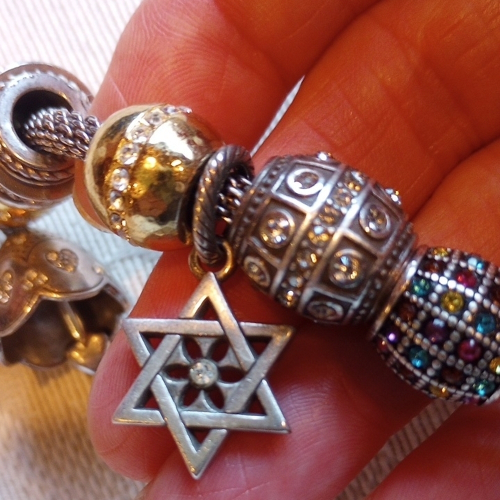 Brighton Silver and Gold Charm Bracelet - Picture 8 of 10